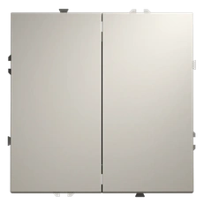 Изображение Выключатель встраиваемый VOLTUM S70 двухклавишный 10А (кашемир)